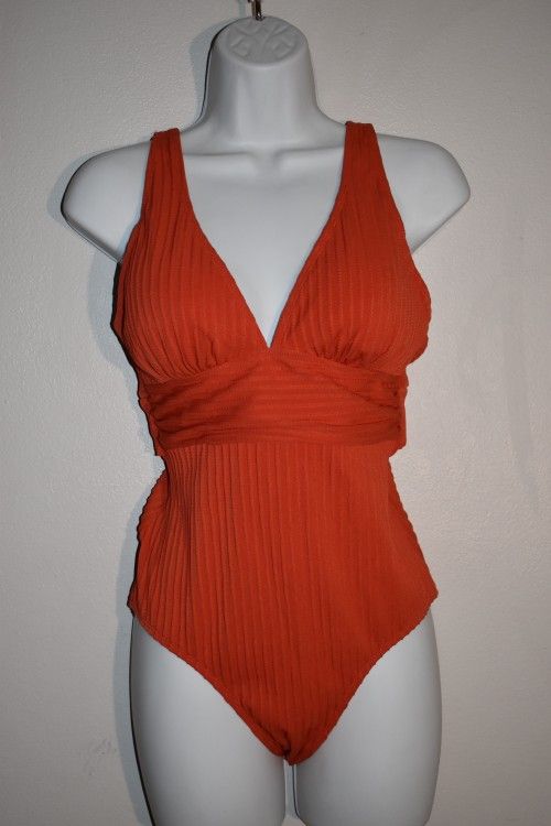 New Ribbed One Piece Swimsuit