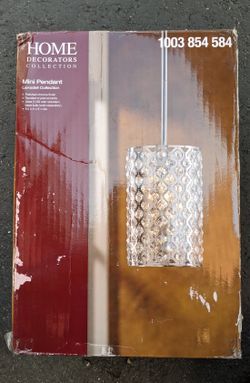 Home Decorators Collection 1-Light Chrome and Crystal Mini Pendant