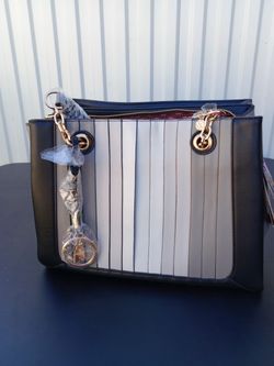 Nichole Lee Striped Handbag