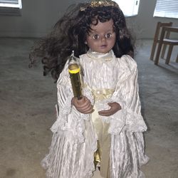 Vintage 1994 Telco Motionette African American Christmas Angel