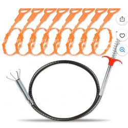 9 Pack Drain Snake Kit 25inch Drain Clog Remover Tool