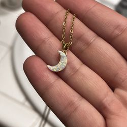 Gold Moon Necklace 