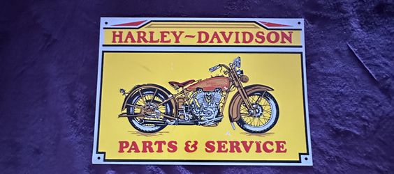 Vintage Harley Davidson Porcelain Sign
