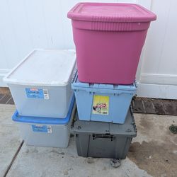 Assorted used bins $1 EACH!!!!