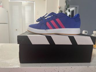 Adidas Grand Court 2.0 K Royal Blue/Pink - Brand New (Size 3.5Y)