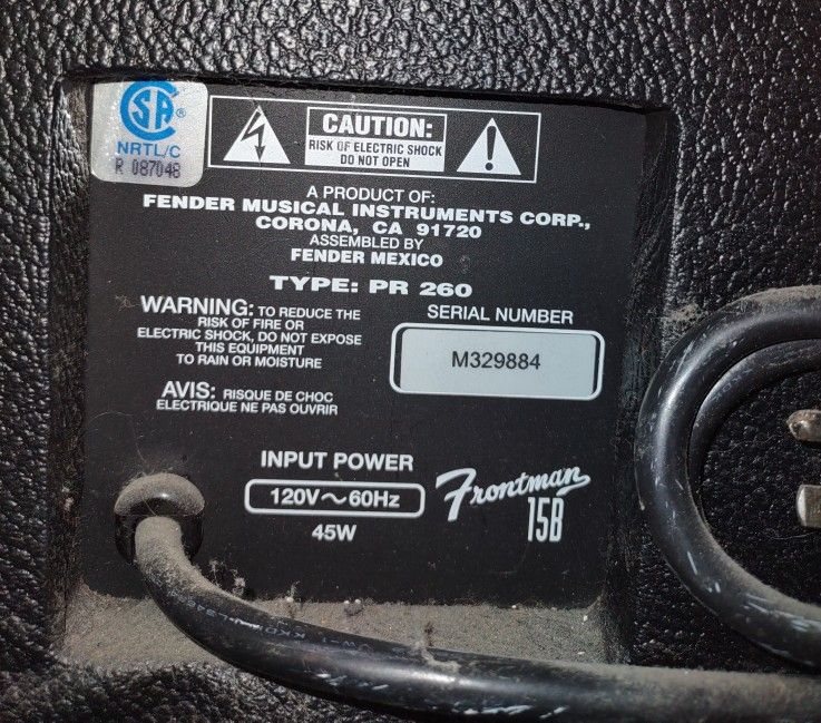 Fender Frontline 45 Watt Amplifier