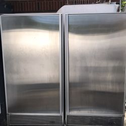 Sub-zero Full Freezer +full Refrigerator Stainless Steel.