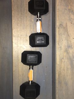 Pair of New Dumbbells 25 Lbs