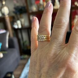 🌺Beautiful Sterling Silver Zirconia Gemstone Rings Sizes 5-10 