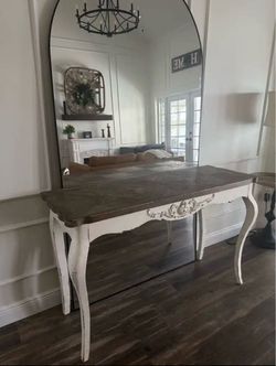Rustic wood console table