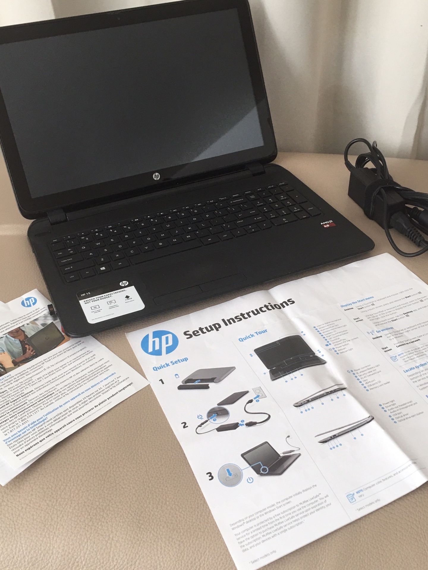 HP 15-f111dx Laptop with Touchscreen, AMD A8 CPU, 8GB RAM, 750GB HDD
