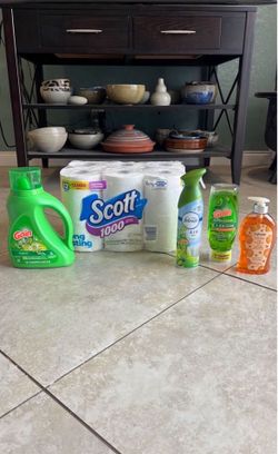 Scott Toilet Paper, Gain, Febreze, Softsoap