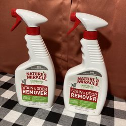 Nature’s Miracle Pet Urine, Stain & Odor Remover  1 Full Bottle & 1 Half Full Bottle