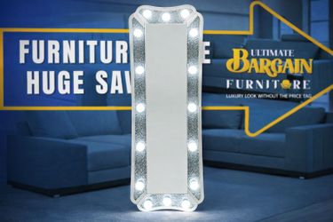 ✨ Hollywood LED Vanity Mirror – Crushed Diamond Look ✨