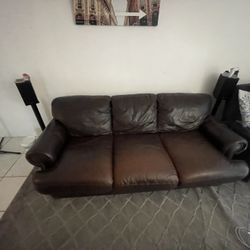 Brown Leather Couch