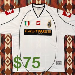 Rare Lotto Serie A Coppa Italia Juventus FC 2002/2003 Away Jersey Men’s XL 