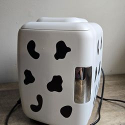 Cooluli cosmetics mini fridge cow print hot/cold