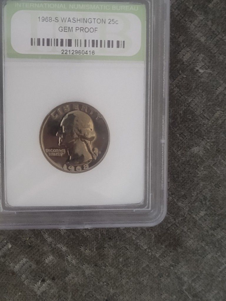 1968 S Washington Quarter Gem Proof
