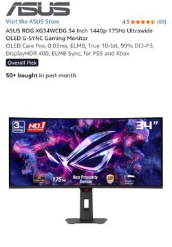 Asus Strix 1440p Ultra Wide Monitor
