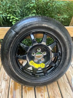 Compact Spare Tire with Black Wheel 420 WEE(60 PSU)