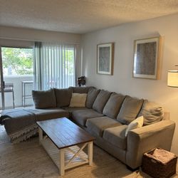 Gray L Couch 
