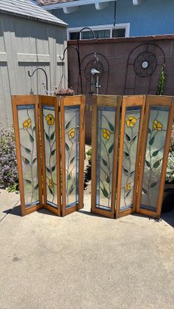 Stained glass window shutters