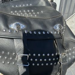 Harley Davidson, Leather Saddlebags With Mounts
