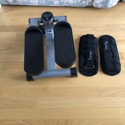 Stepper. With ankle weights