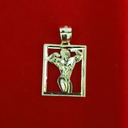 10kt Gold Bodybuilding Pendant 