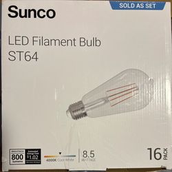 16 Pack Edison Bulbs LED ST64