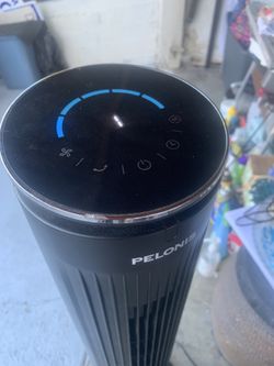 Tower Fan From Pelonis .,Has 5 Level Setting. Oscillates. Reduced From $35 ITS AVAILABLE SET TIME FOR PICKUP