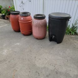 4 Rain Barells