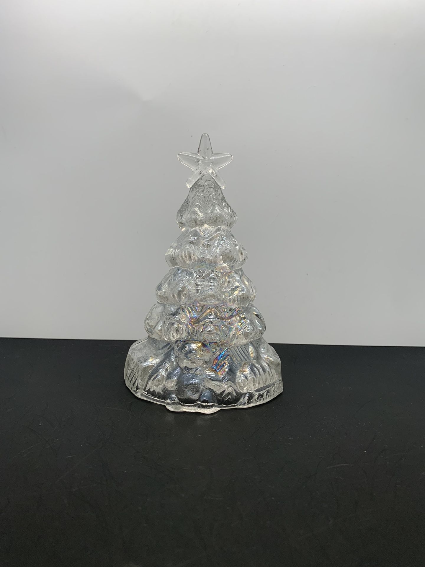 Vintage Iridescent Glass Christmas Tree