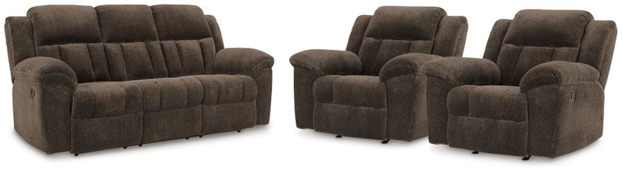 Frohn Chocolate Reclining Living Room Set