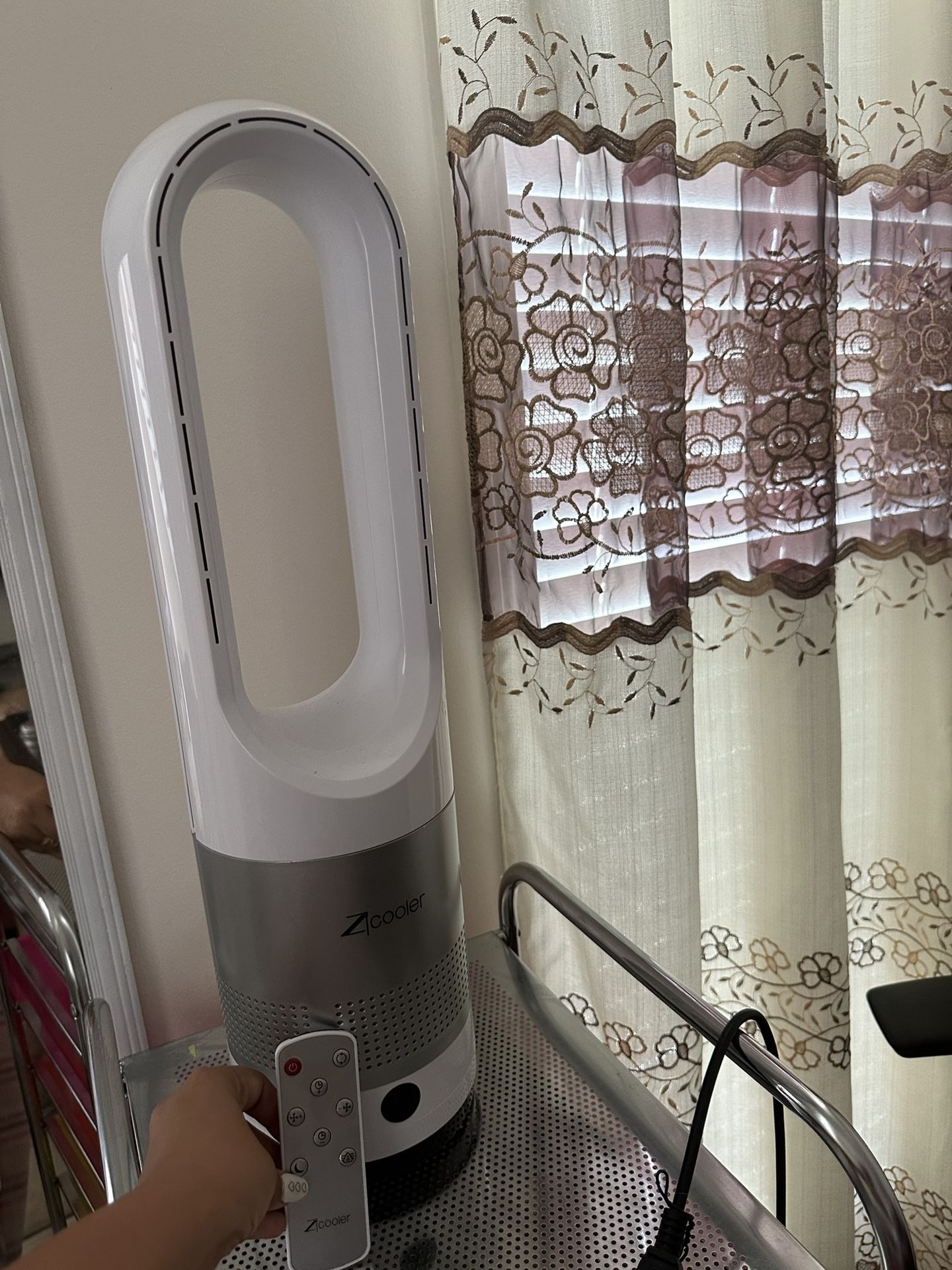 Bladeless Fan for Bedroom, 32" Quiet Tower Fan with Remote, 90° Oscillating Fan for Indoors with 8 Speeds, 9H Timer, LED Display, Easy to Clean, Porta
