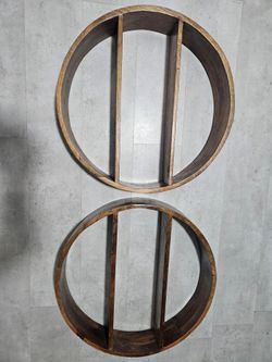 2 Decorative circle wall shelf / repisa redonda decorativa