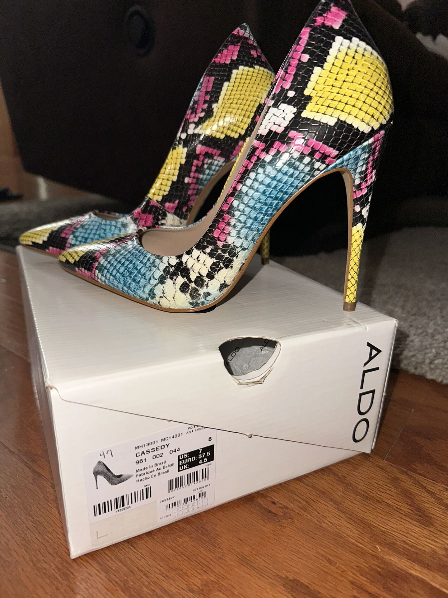 Aldo Colorful Snake Print Pumps