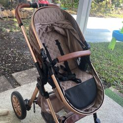 BROWN MODERN STROLLER