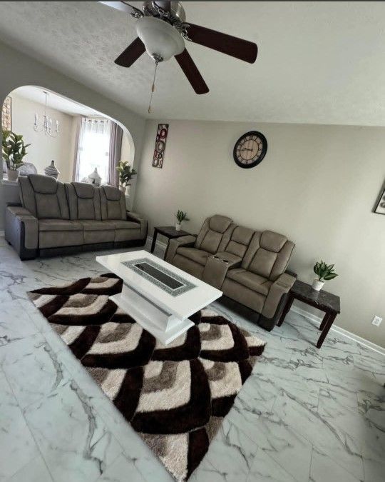 BRAND NEW RECLINING LEATHER SOFA AND LOVESEAT SAME DAY DELIVERY
