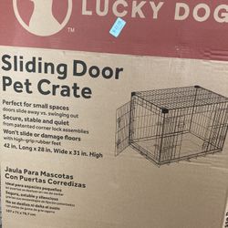 Lucky Dog Sliding  Door Crate