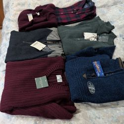 Mens XL Sweaters And Shirt