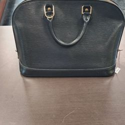  Authentic Louis Vuitton Epi Noir Alma Leather Handbag H
