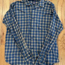 Patagonia Button Up Shirt Mens XXL Plaid Organic Cotton Flannel Long Sleeve