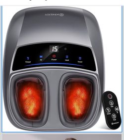 Foot Massager with Heat for Neuropathy, [2026 Upgraded], Deep Kneading Shiatsu Foot Massager for Plantar Fasciitis, Fits Up to Men Size 14, Gifts for 