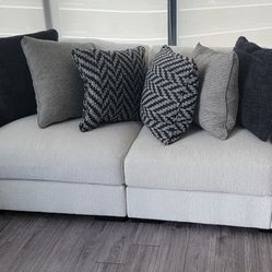 Off White Fabric Sofa
