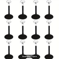  12pcs WIDE WAIST Action Figure DISPLAY STANDS 1/6 Action Figure Doll Plastic Metal Doll Display Stand With Plastic Base