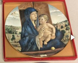 3 Haviland Limoges Vintage Madonna & Child Collector Plates
