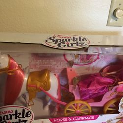Sparkle Girls Horse Carriage 22 PCS & Doll Included 