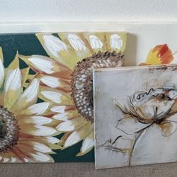 Canvas Flower Wall Art Paintings