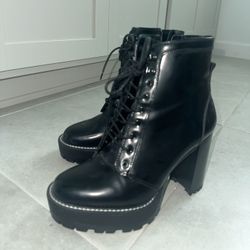 Bershka Womens Black Ankle Boots 